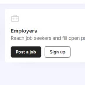 Click on "Post a job" on the home page.