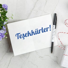 Teşekkürlerinizi sunun.