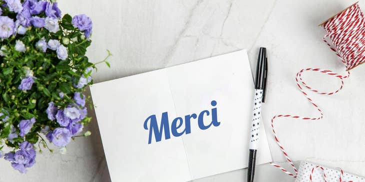 Une lettre de remerciement aux employés.