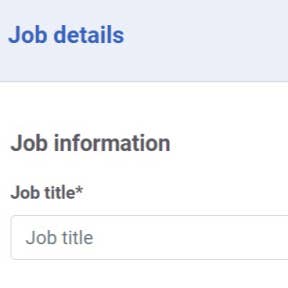 Create your job post.