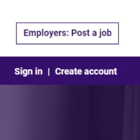 Click on "Employers: Post a job."