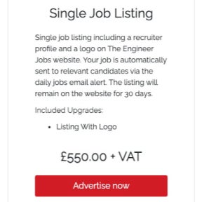 Select a job posting plan.