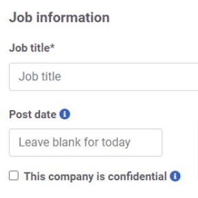Fill out the job posting form.