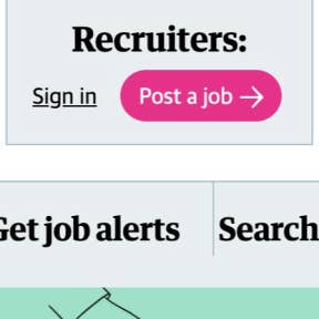 Navigate to The Guardian Jobs home page.