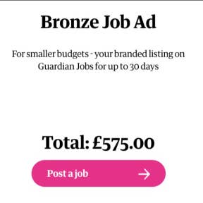 Select a job posting package.