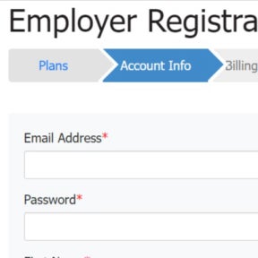 Create an employer account.