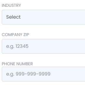 Add your company details.