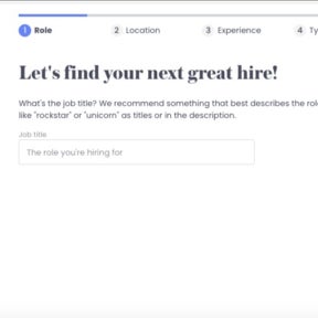 Enter your job posting details.