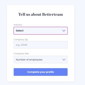 Fill in your company details.