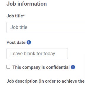 Create your job post.