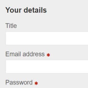 Enter your information.