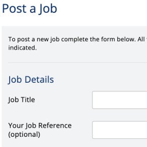 Create your job post.