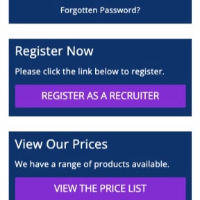 Register as a recruiter.