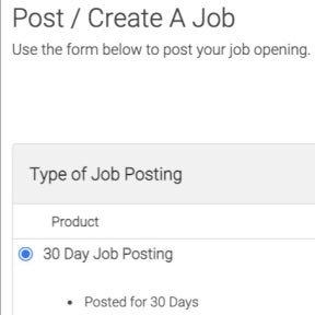 Create your job post.
