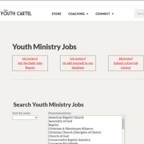 Click on "Ministries! Select a Free Job Listing."