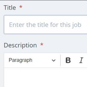 Create your job post.