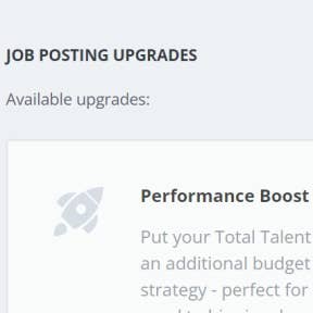Select upgrades.