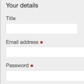 Create your account.