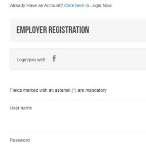 Register as an employer.