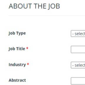 Complete the online job form.
