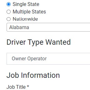 Start the job posting process.