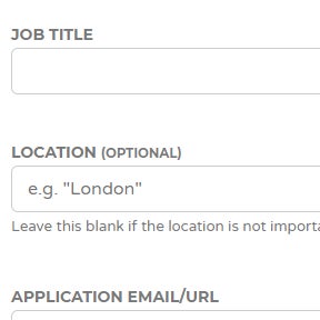 Create your job post.