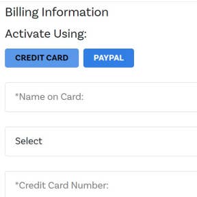 Add your payment information.
