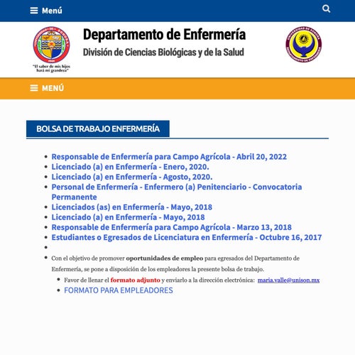 Cómo publicar una vacante en UNISON Enfermería: