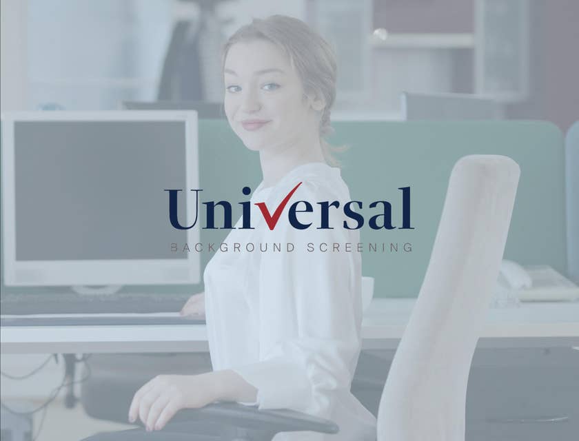 Universal Background Screening logo.