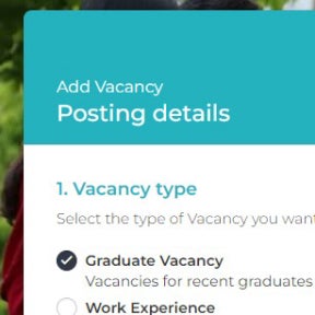 Complete the posting details form.