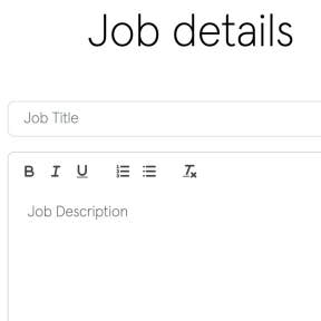 Create your job post.