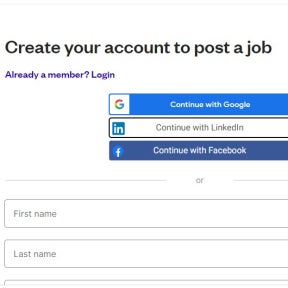 Create your account.