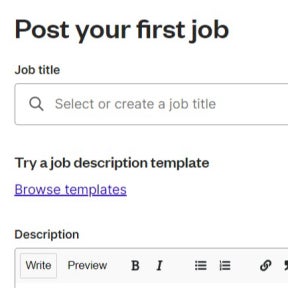 Create your job post.