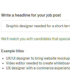 Start the job posting process.