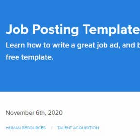 Use job description templates.