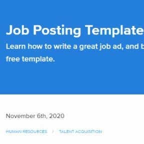 Use a posting template.