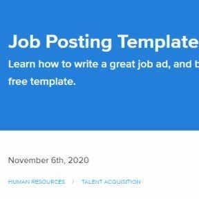 Use a job posting template.