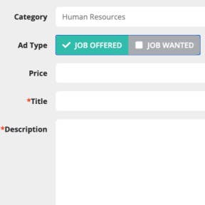 Create your job post.