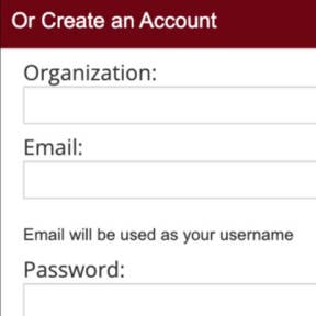 Create your account.