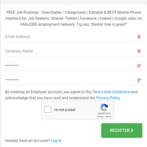 Register as an employer.