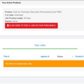 Proceed to the job posting form.