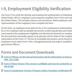 Verify employment eligibility.