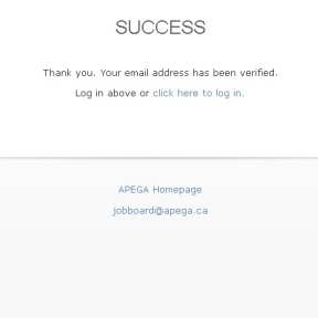 Verify your email address.