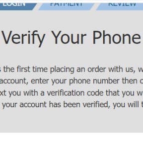 Verify your phone number.