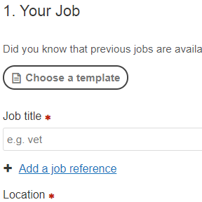 Add your job posting details.