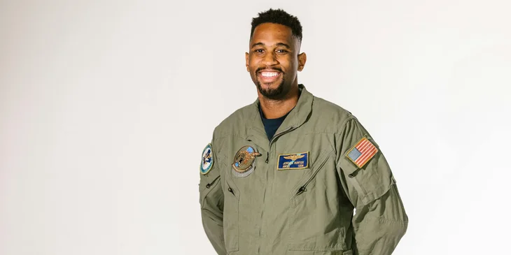 A smiling veteran.