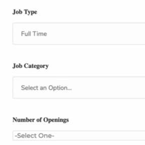 Add your job listing details.