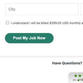 Complete the payment and post your job.