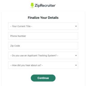 Finalize your details.