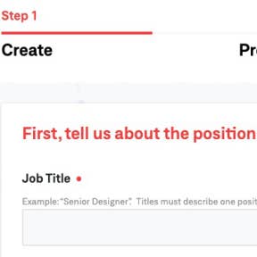 Create your job post.
